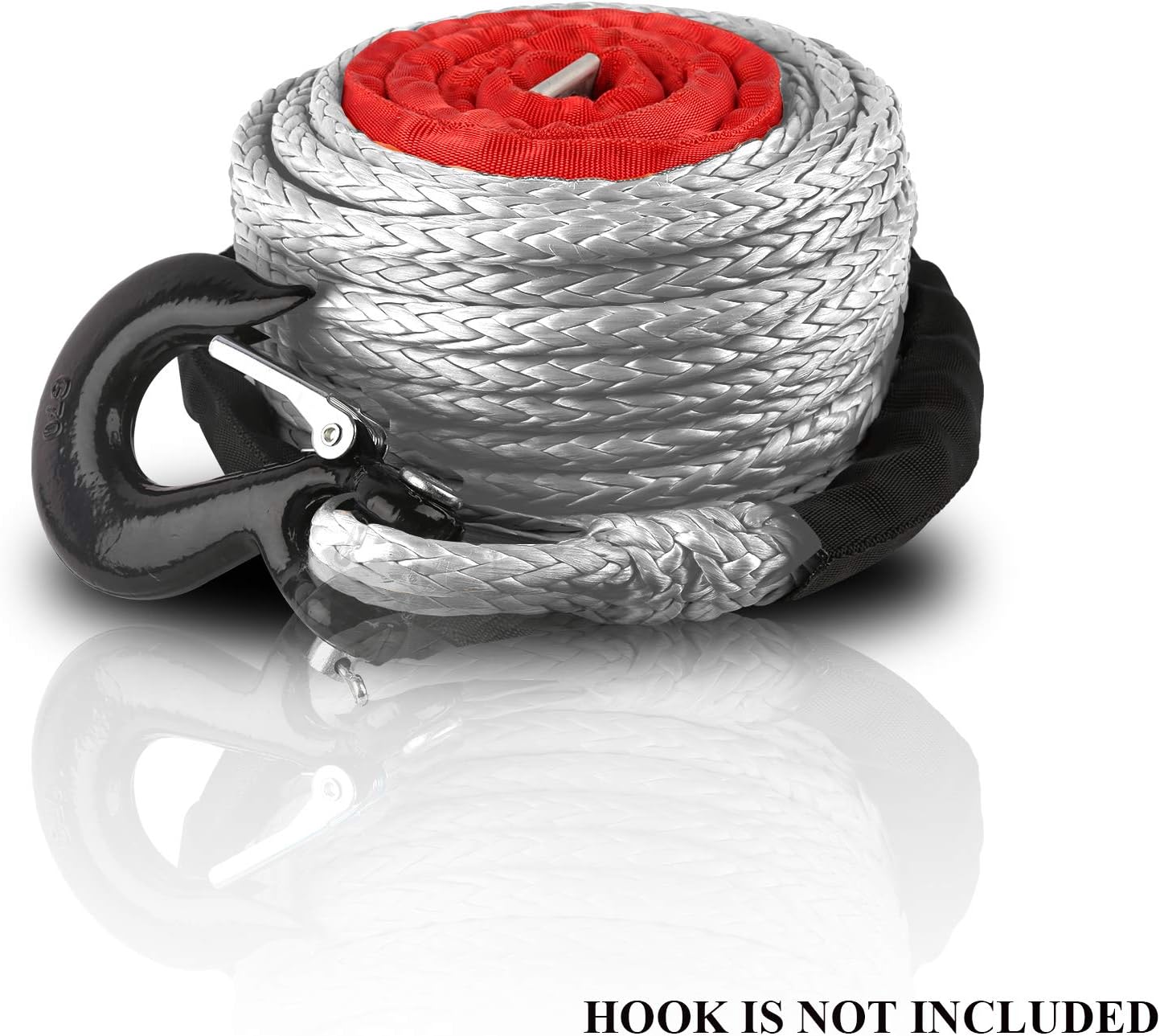 3/8" x 100ft Synthetic Winch Rope Dyneema Winch Cable 23809 lbs (Orange) C943710