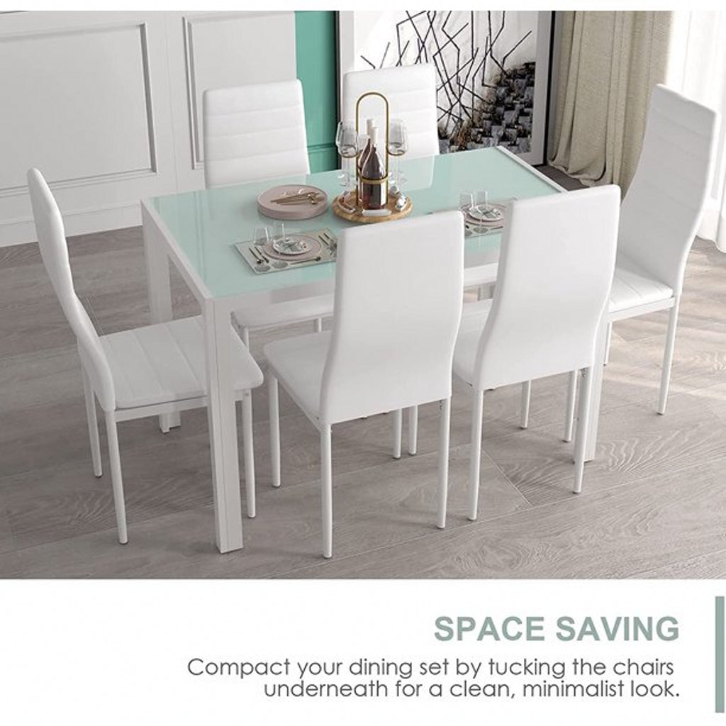 7 Piece Rectangle Dining Table Set U885833