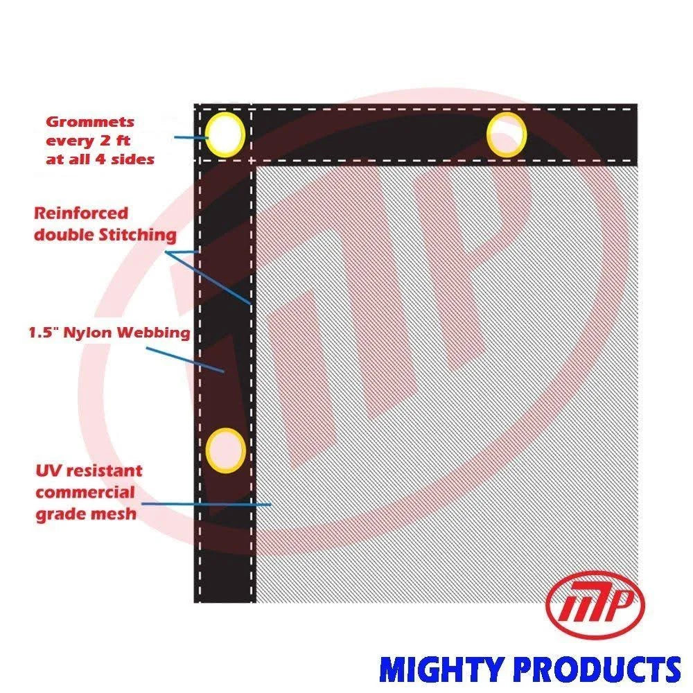 Debris Safety Netting, 8H x 20W, Black N490