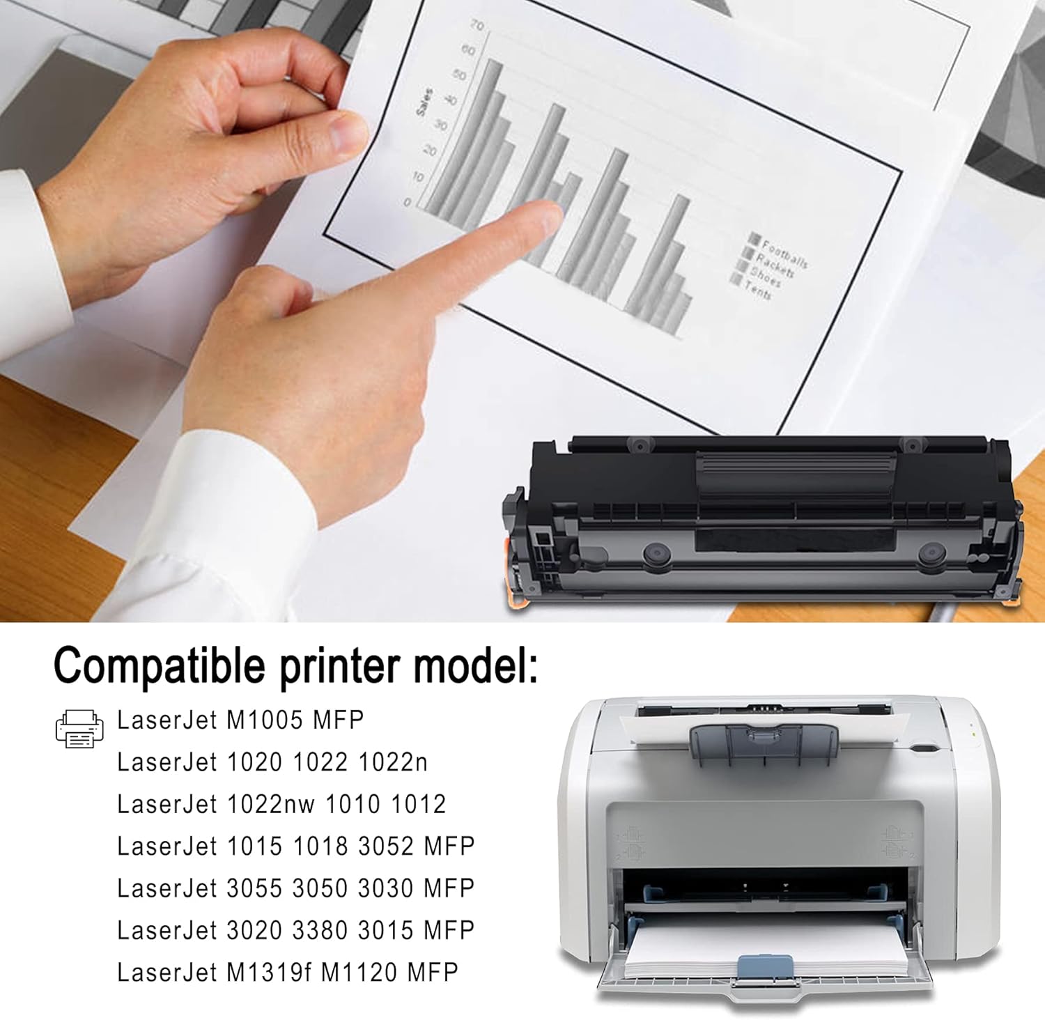 1 Pack 12A Q2612A Toner Cartridge R481
