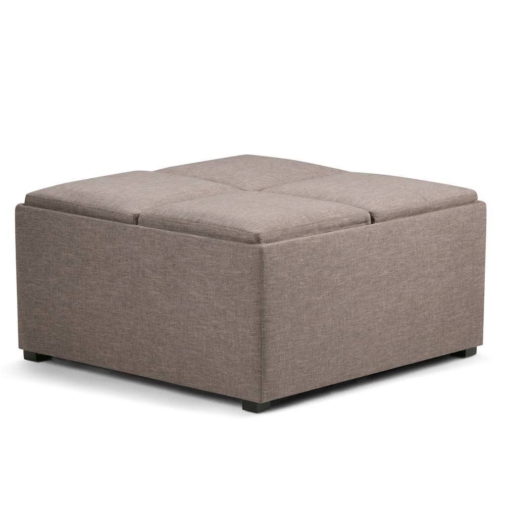 Tanners Brown Square Table Ottoman Z36759