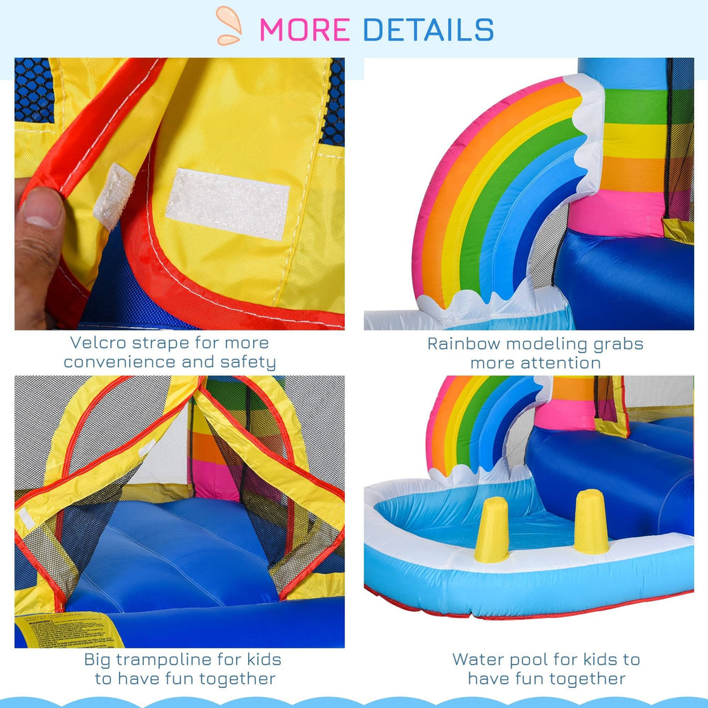 2-in-1 Kids Inflatable Bounce House with Carry Bag X25367