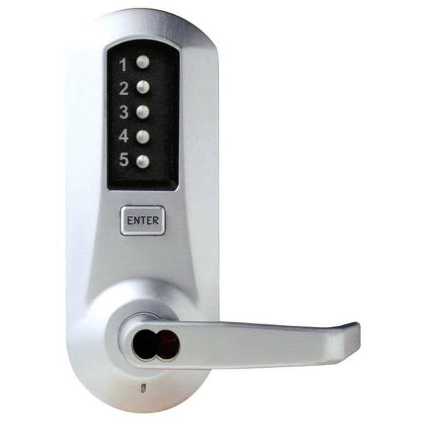 Cylindrical Combination Lever Lock, Less Core, Satin Chrome Y534