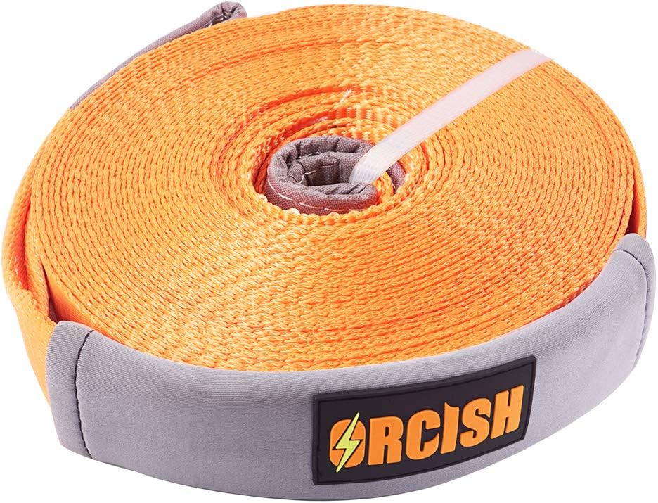 66ft X 2In Tree Saver Recovery Tow Strap Winch Strap 17600lb Capacity Pack of 2 C8917
