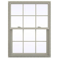 Desert Sand Vinyl Single Hung Window with Colonial Grids K435466