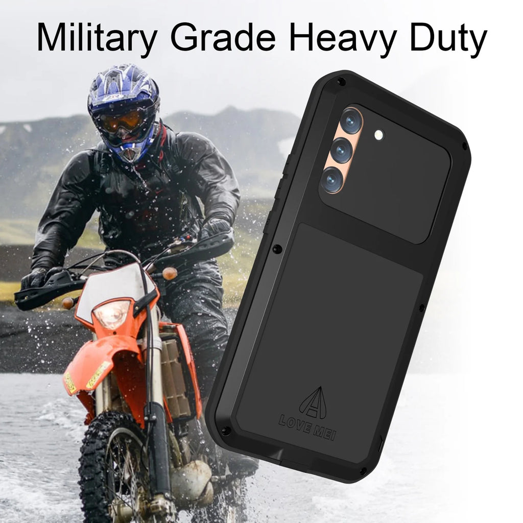 White Metal Bumper Silicone Case with Built-in Screen Protector N948