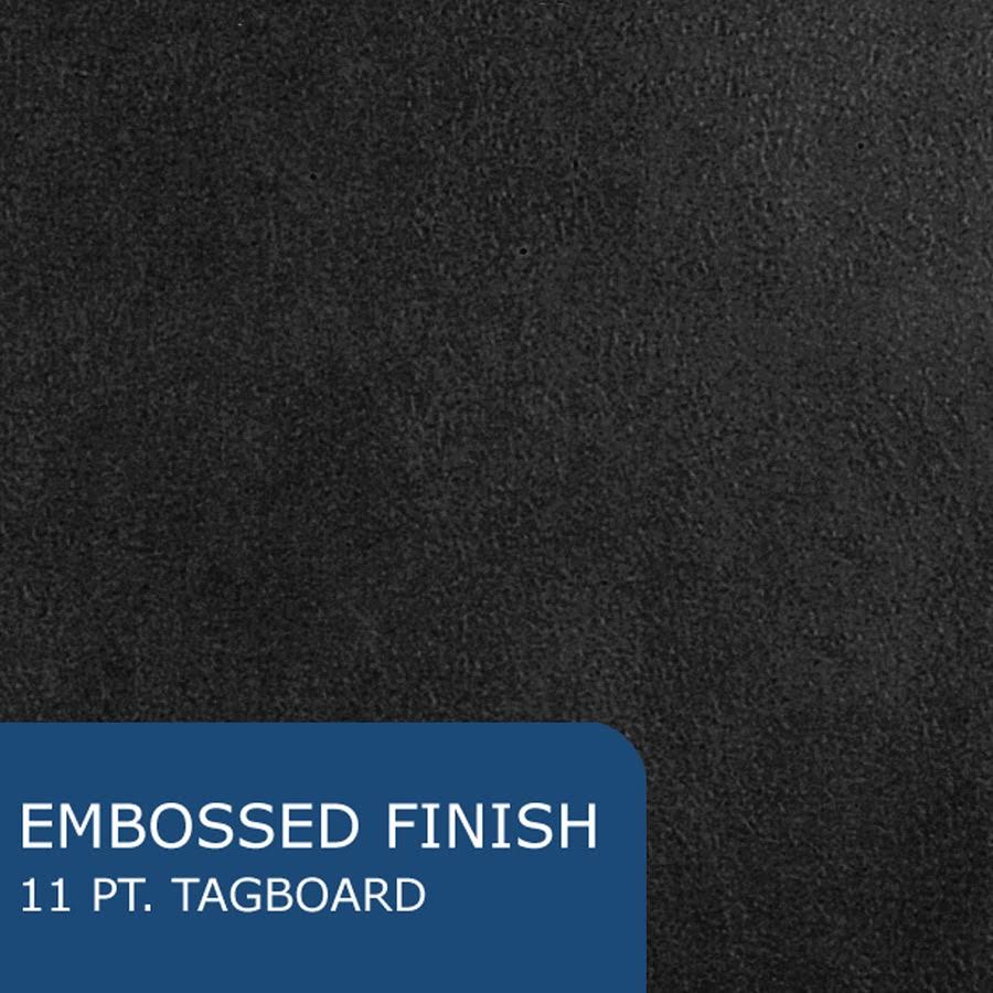 Black Embossed 2-Pocket Folders with Prongs, 25/Box F505