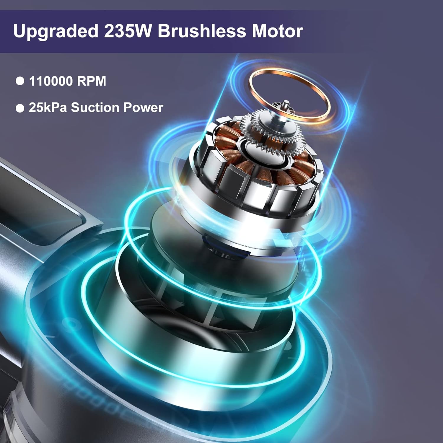 Cordless Stick Vacuum with 25Kpa Suction, 50min Runtime, Detachable Battery O91998