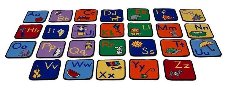 Alphabet Seating Squares with Images (Set of 26) R174