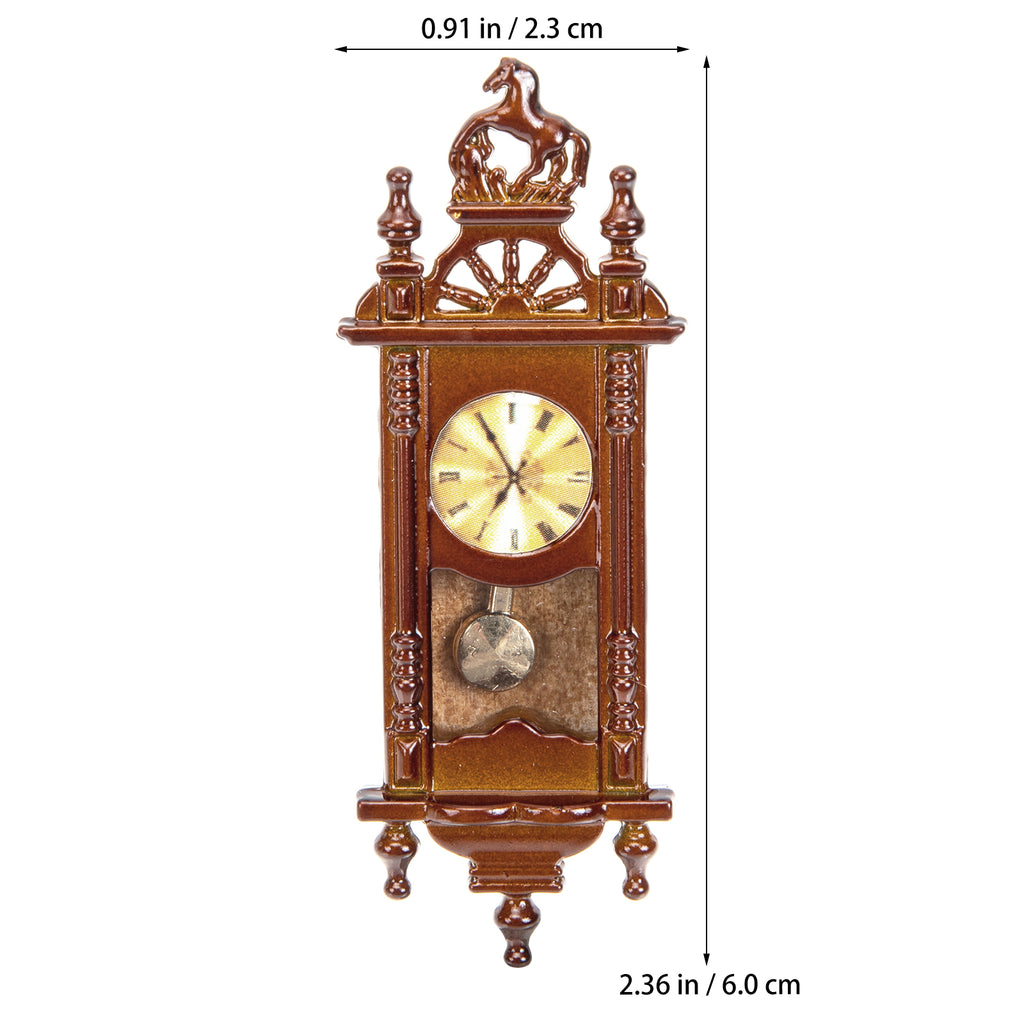 Metal Dollhouse Hanging Clock Toy Doll Furniture O149592