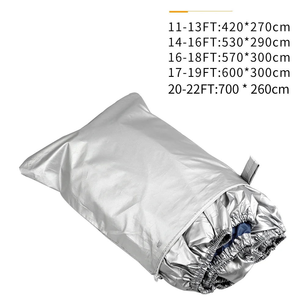 Heavy Duty Boat Cover for V HULL TRI HULL Runabouts and Bass Boats 20 22FT Waterproof U17498