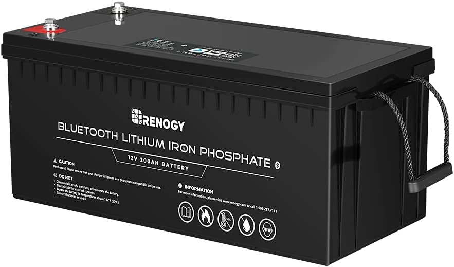 12V 200Ah LiFePO4 Deep Cycle Lithium Battery with Bluetooth K332
