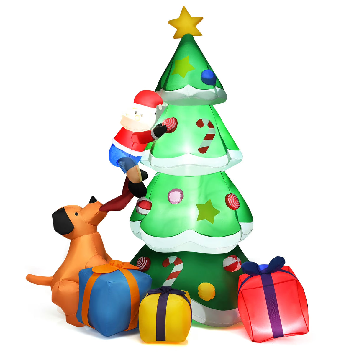 7 FT Inflatable Christmas Tree with LED Lights A9520