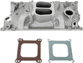 Dual Plane Satin Aluminum Intake Manifold for SBC Chevy Vortec 350 Heads W614017