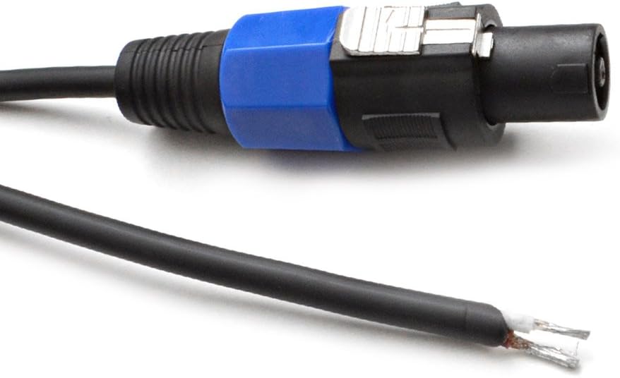 50 Foot Raw Wire to Speakon Speaker Cable 16 Guage Pack of 2 E545406