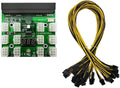 1200W/750W Server PSU Power Supply Unit with GPU Breakout Board Adapter and 12pcs 6-Pin PCIe Cables, Pack of 2 F190226