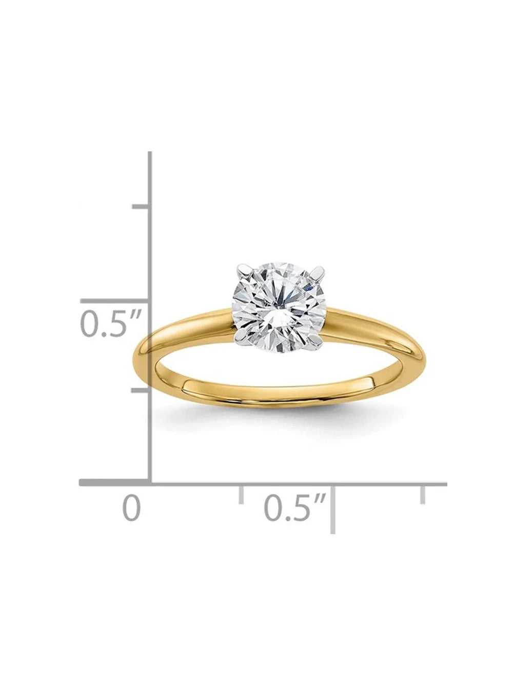 14K Yellow Gold Solitaire Engagement Ring Z218044