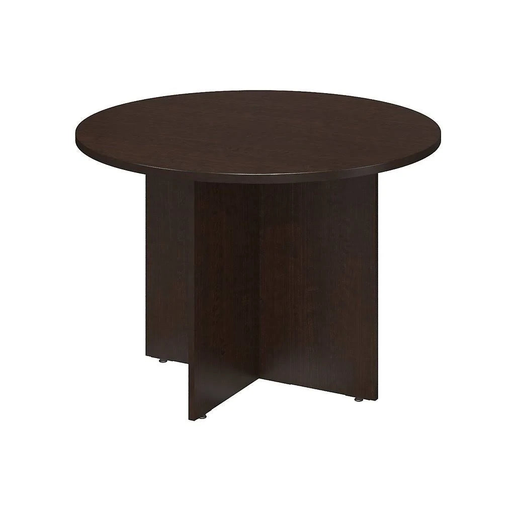 42W Round Conference Table with Wood Base W921