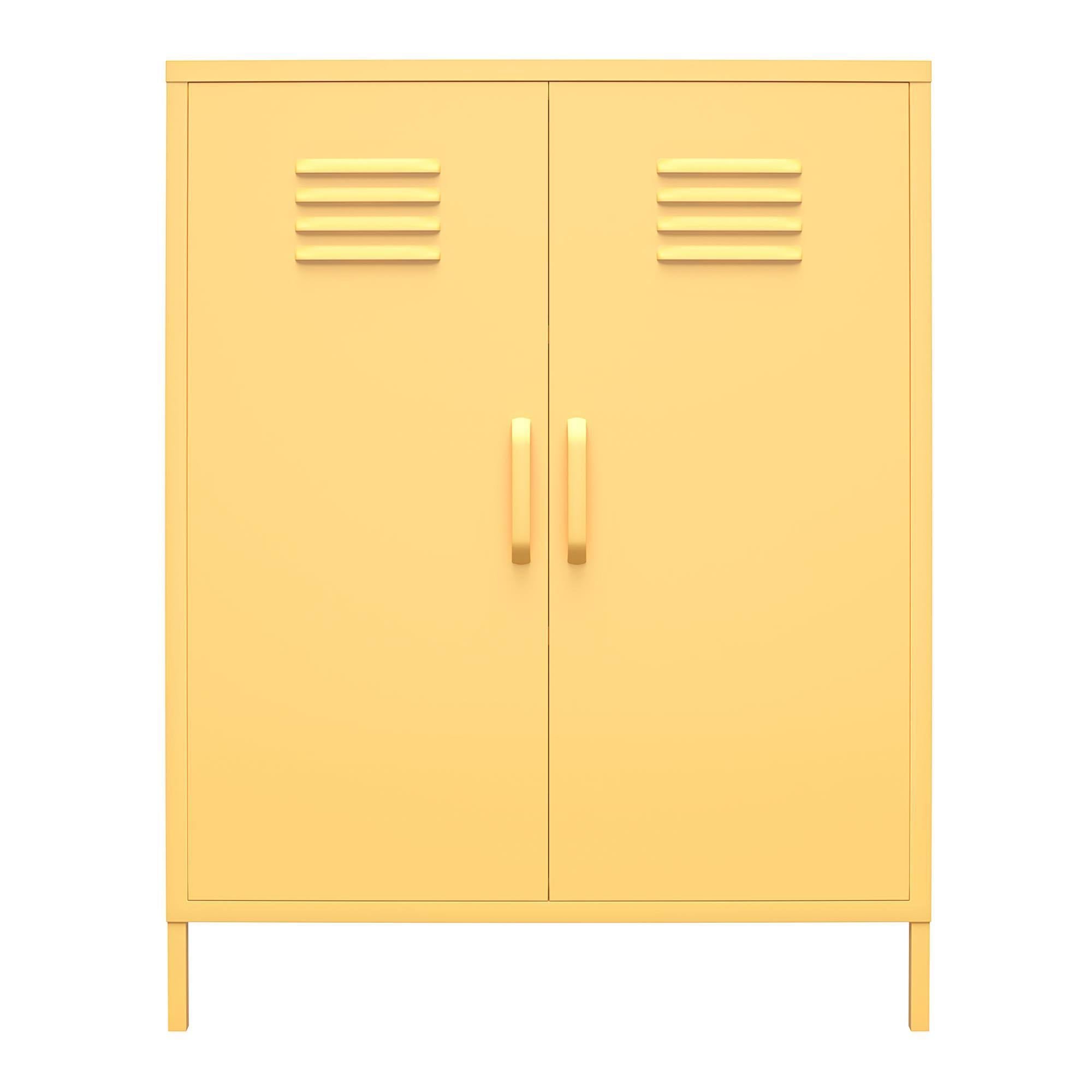 Yellow 2 Door Metal Storage Cabinet A6314