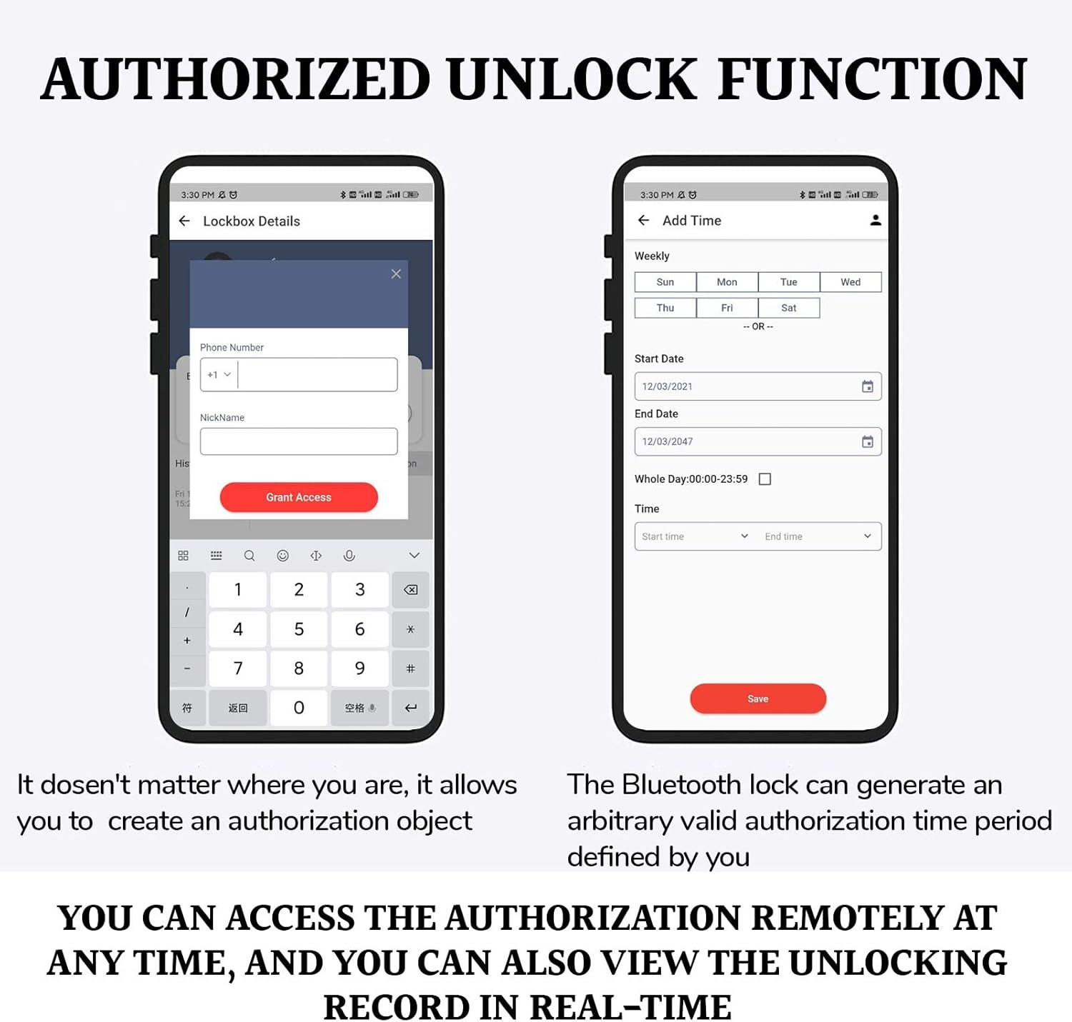 Black Bluetooth Smart Security Lock Box V3656