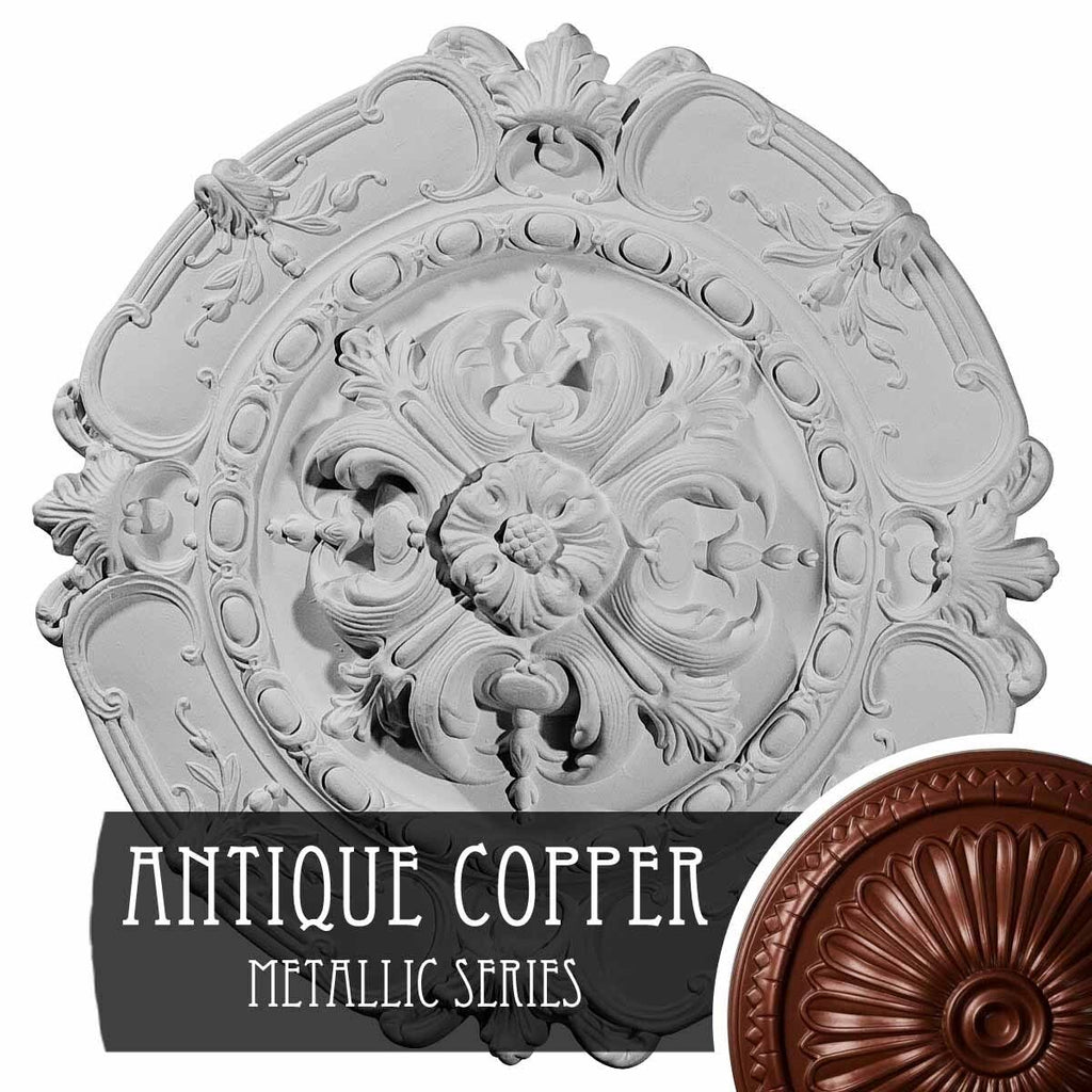 Hand-Painted Stone Hearth Crackle Ceiling Medallion I84729