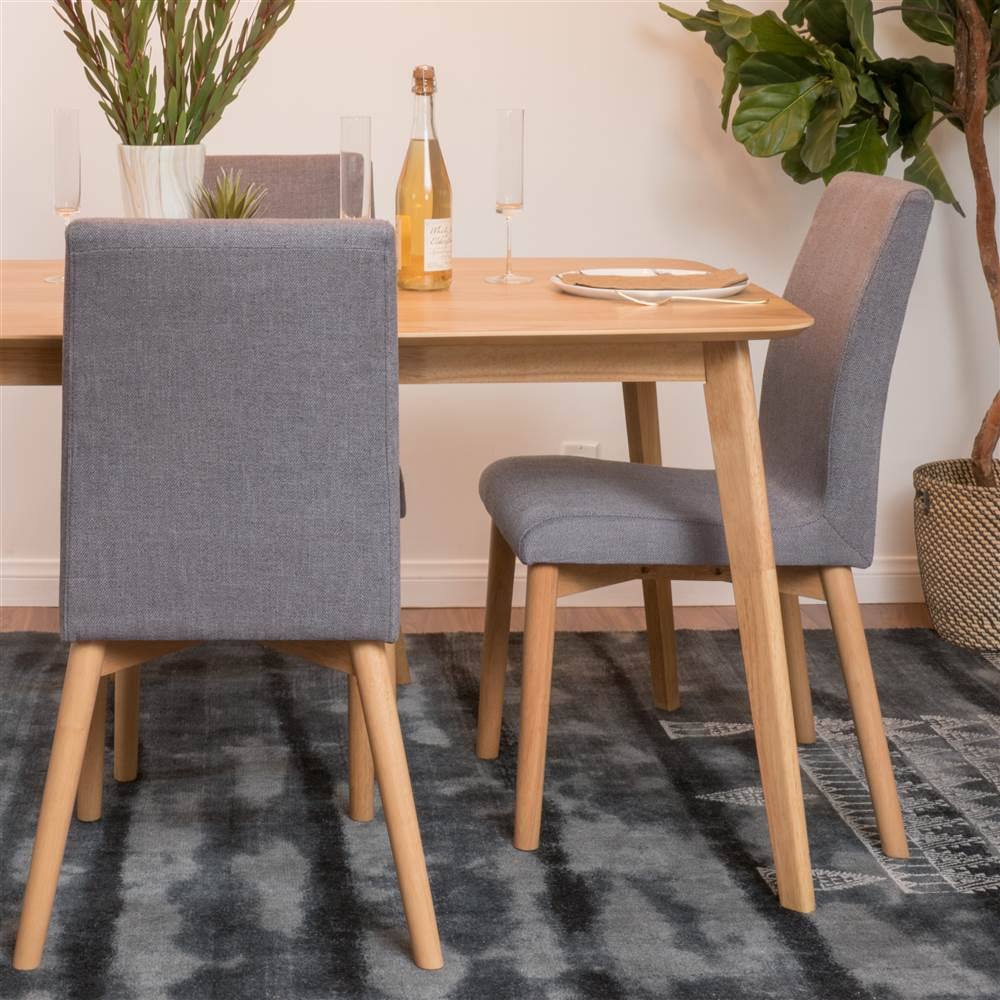 Dark Gray Oak Finish Dining Chair Set of 2 O534663