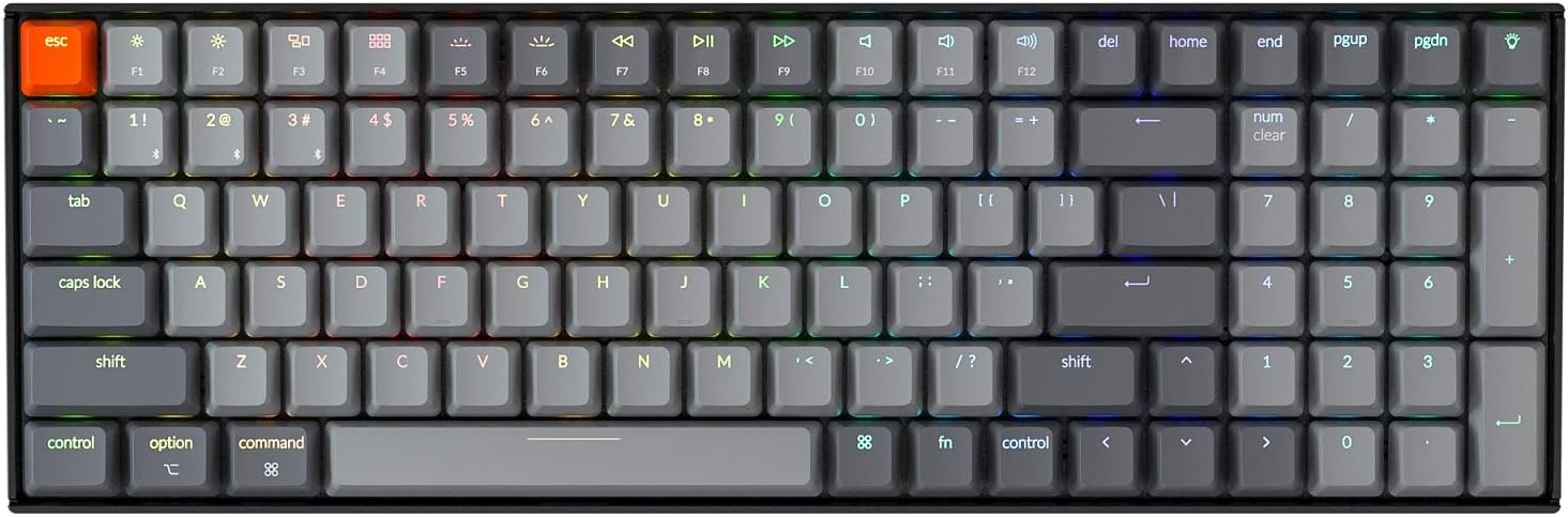 96% Layout Bluetooth Wireless/USB Wired Mechanical Keyboard with Aluminum Frame I389