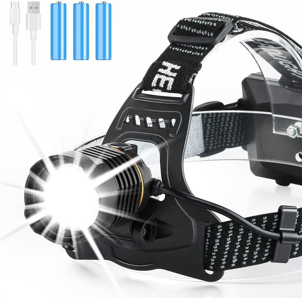 66000 Lumen Rechargeable LED Headlamp T866034