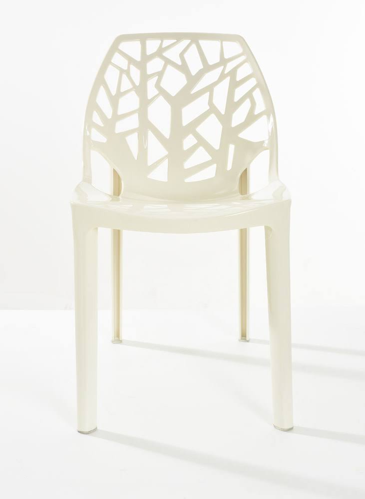 Set of 4 Polycarbonate Armless Accent Chair R3718