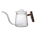 High Borosilicate Glass Gooseneck Kettle Wooden Handle 480ML K593103