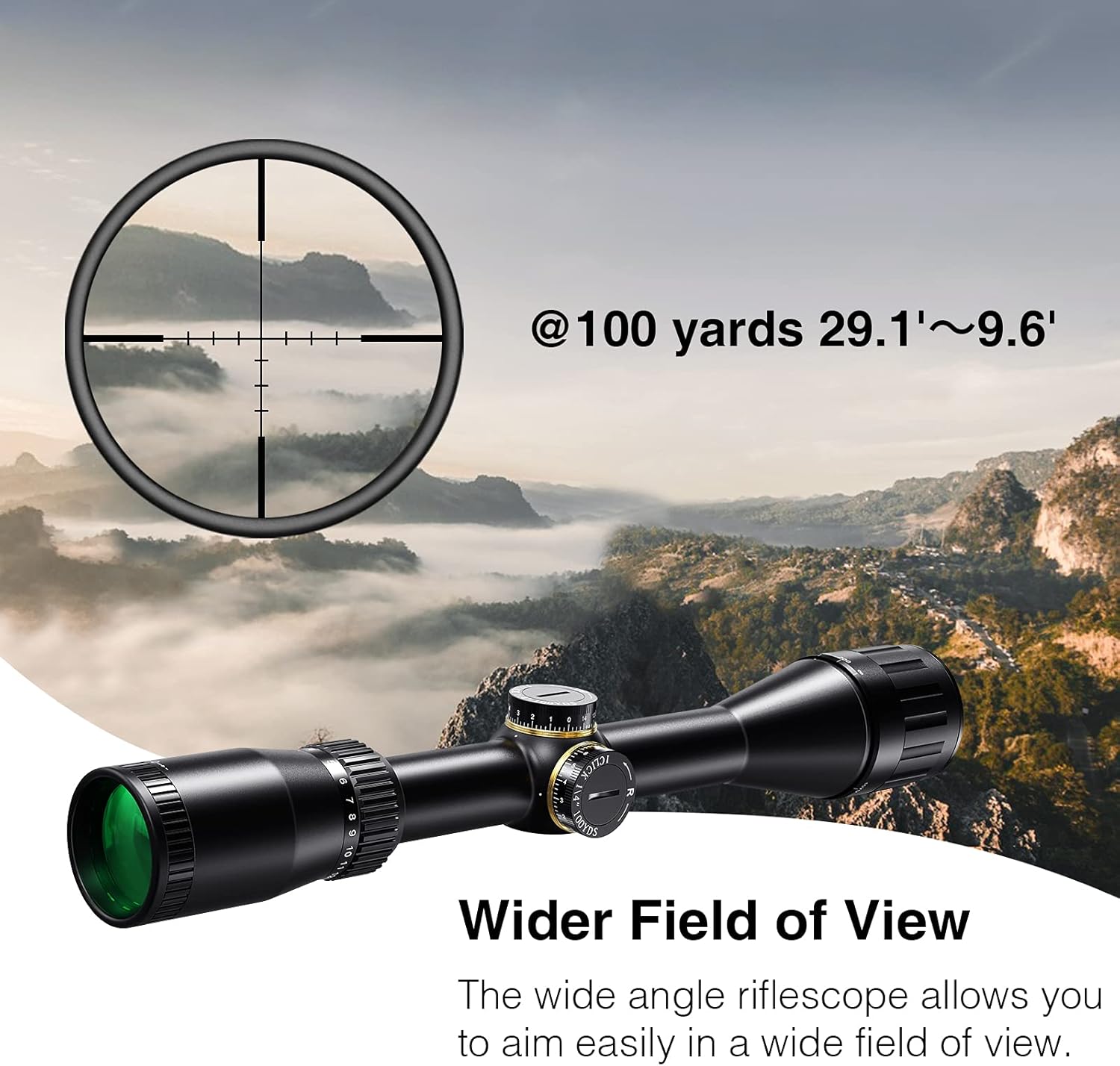 SFP 4-12x40 AO Tactical Rifle Scope with BDC Reticle Optics 1-inch Tube O14037