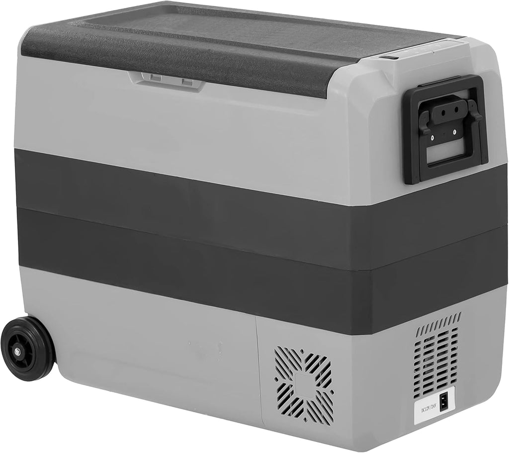 Dual Temperature Control 53 Quart Portable Car Refrigerator Freezer E406
