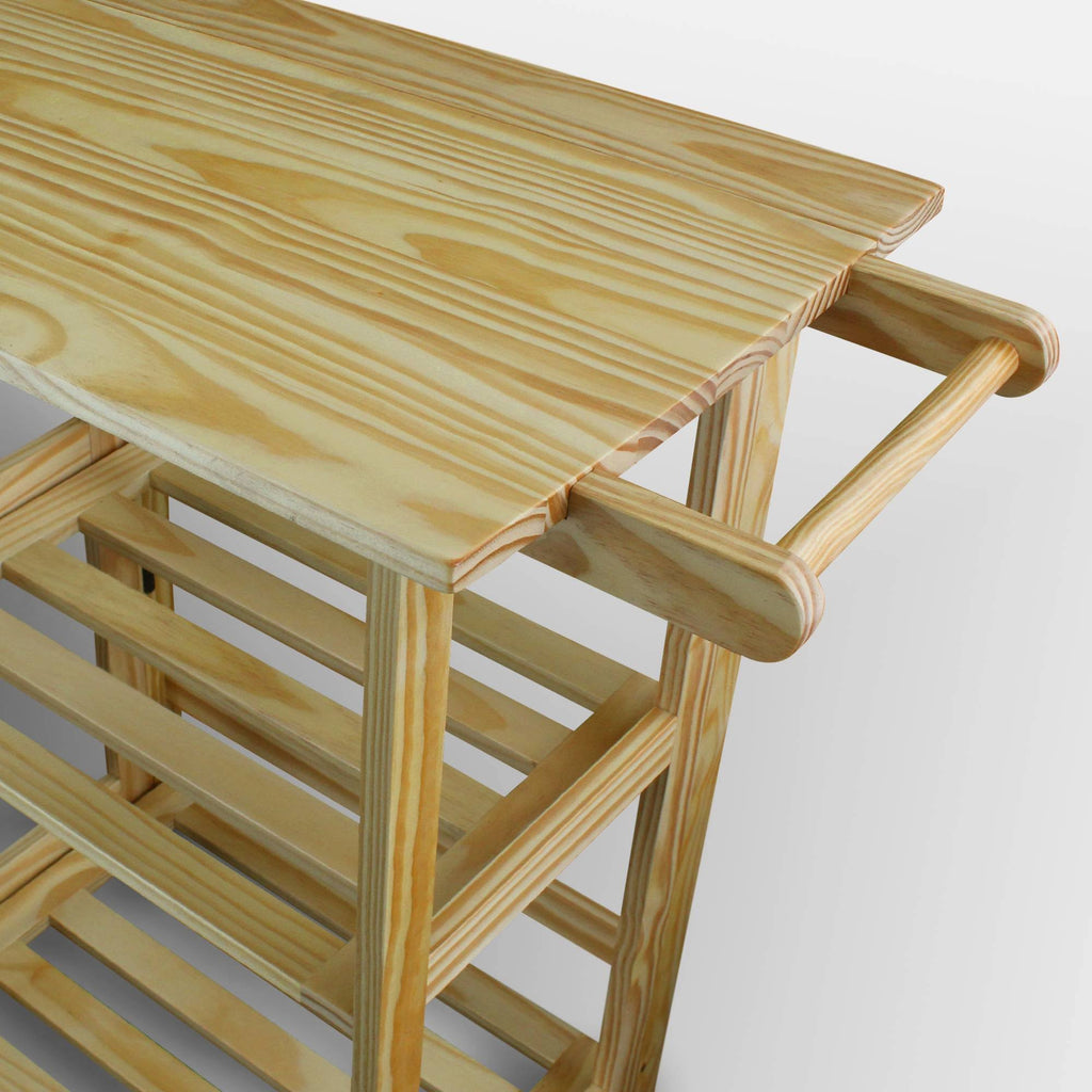 Folding Kitchen Cart with Two Shelves X967485