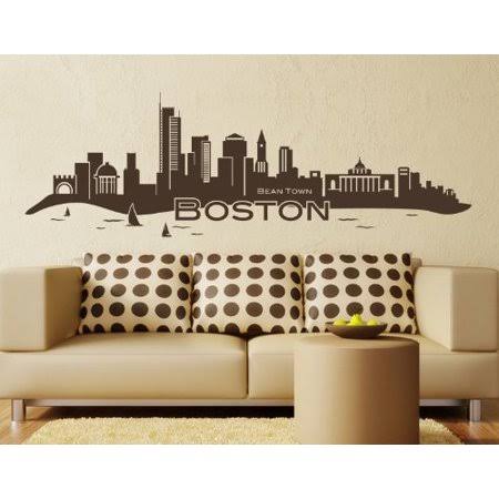 Violet 59in x 18in Cityscape Wall Decal F960