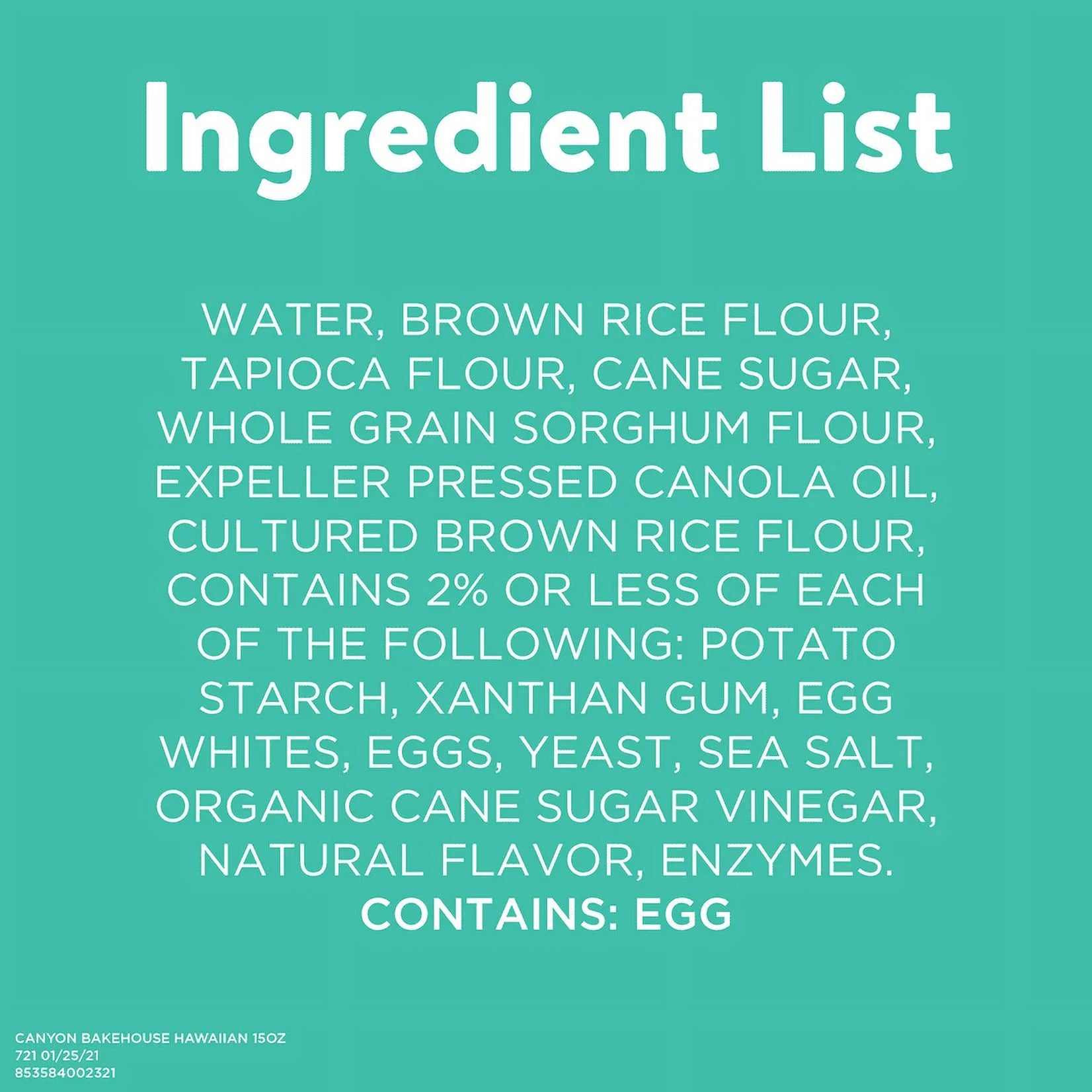 Hawaiian Sweet Bread Without Gluten M1574