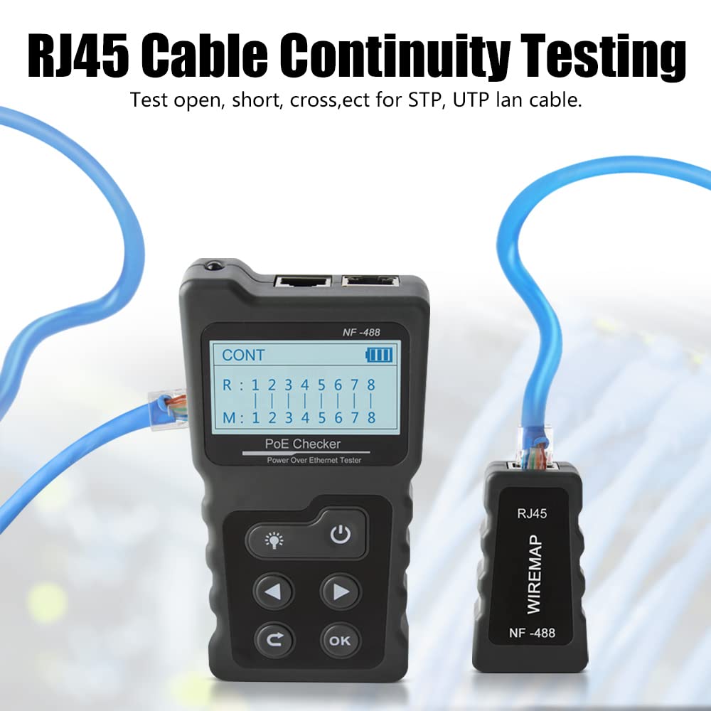 RJ45 Ethernet Tester with POE M5103