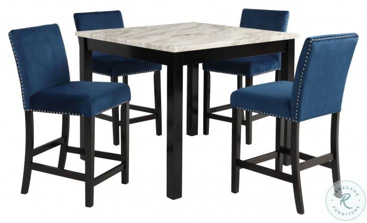 Celeste Blue Counter Height Chair Set of 2 A480651