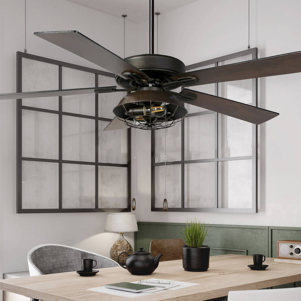 Farmhouse Lantern LED Ceiling Fan A53977