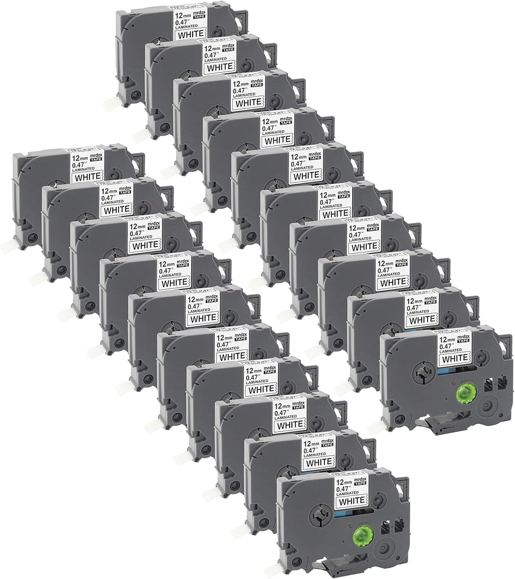 Compatible Label Tape Replacement for Brother TZe-231, 0.47" x 26.2', Black on White, 20 Pack C6520