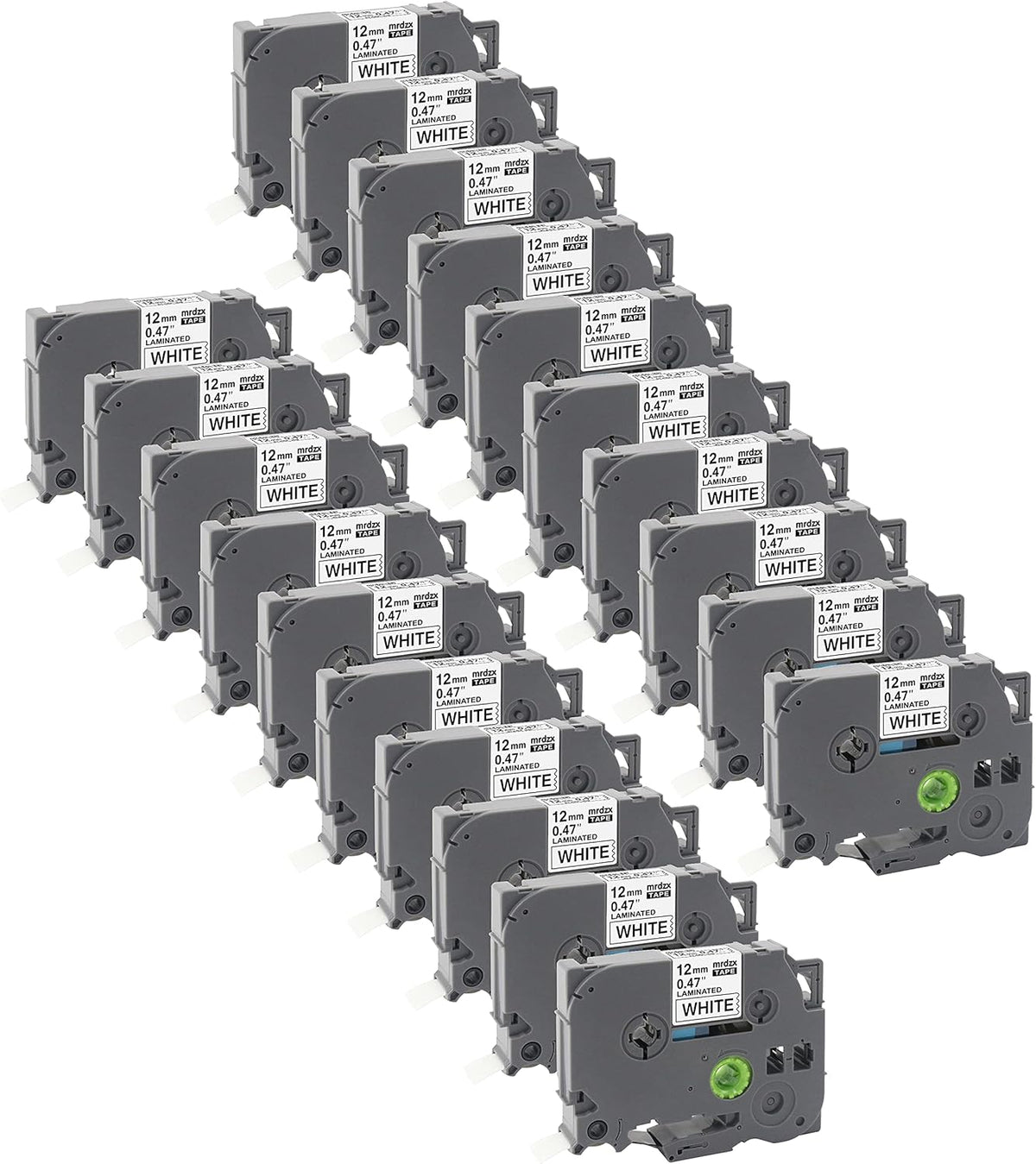 Compatible Label Tape Replacement for Brother TZe-231, 0.47" x 26.2', Black on White, 20 Pack C6520