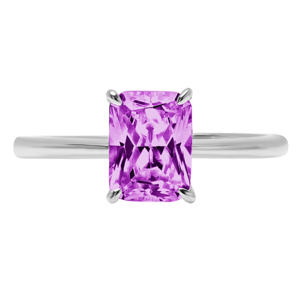 18k White Gold Simulated Alexandrite Ring U248