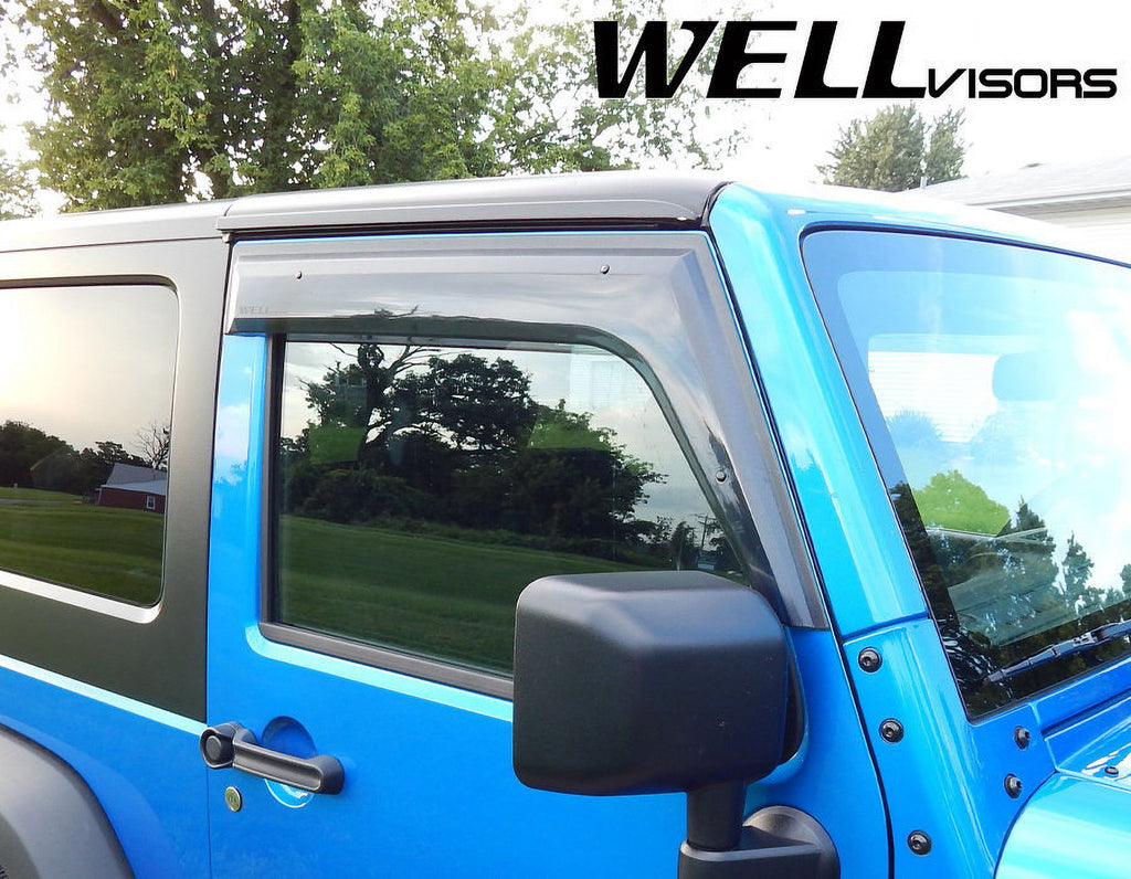 Side Window Visors Rain Guards for Jeep Wrangler JK 2 Door H87993