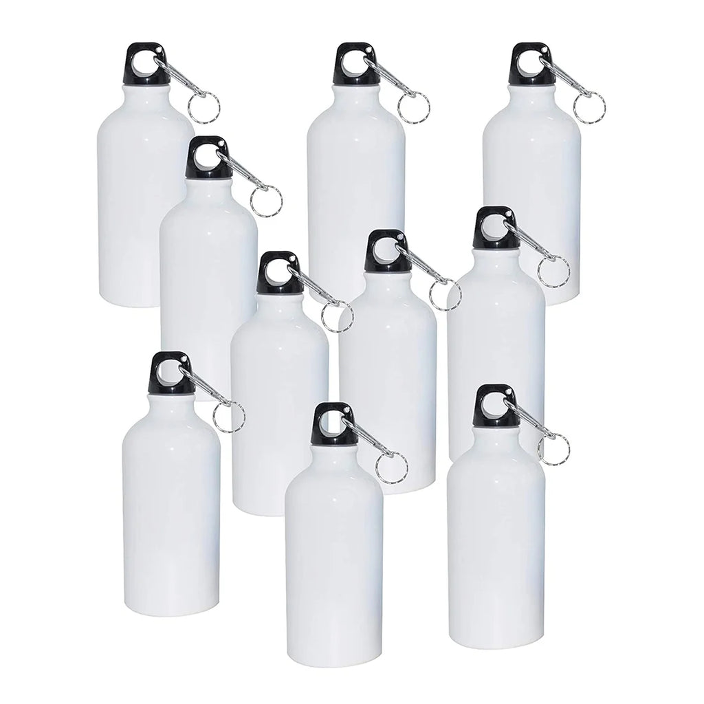 50pcs 500ml Aluminium Water Bottle White W6790