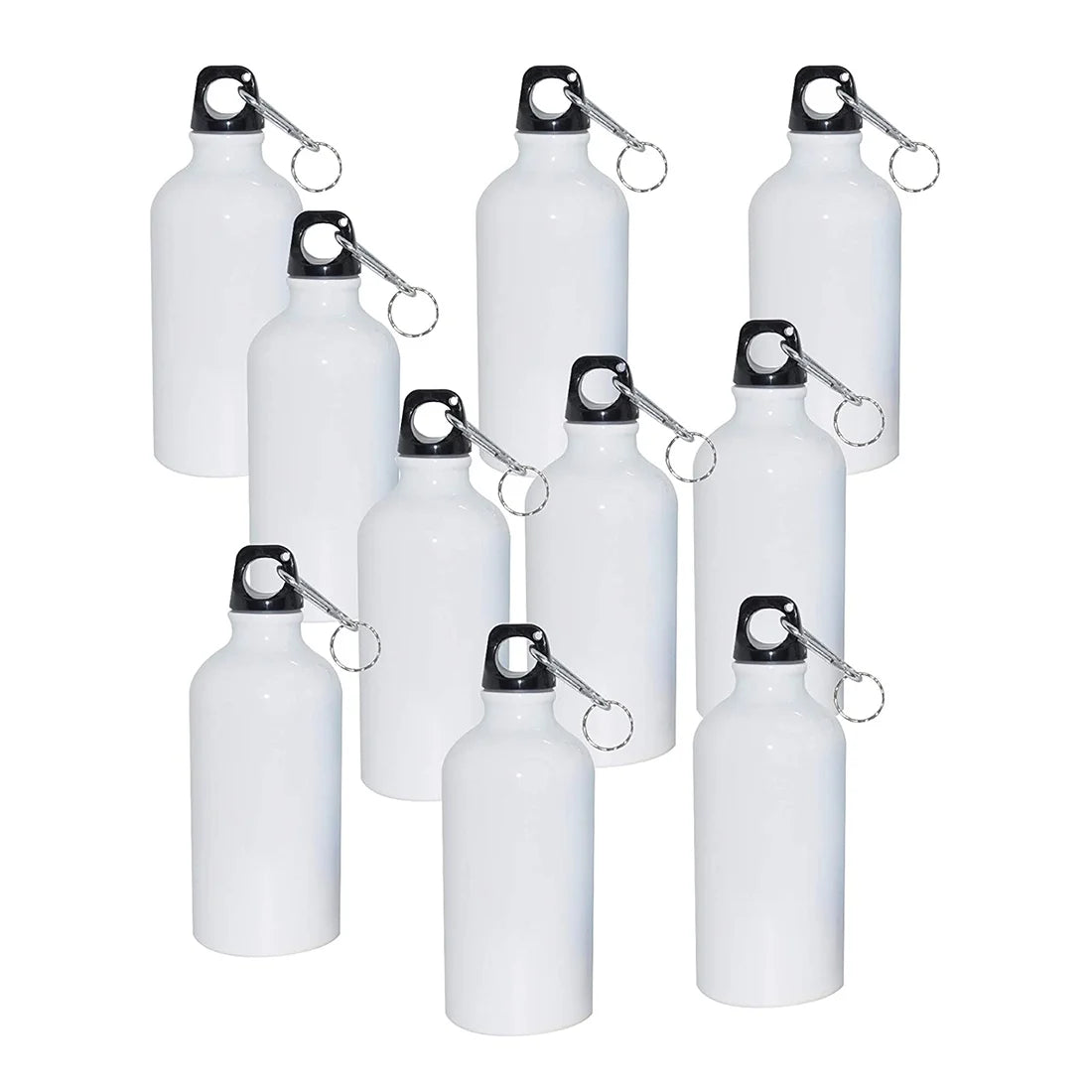 50pcs 500ml Aluminium Water Bottle White W6790