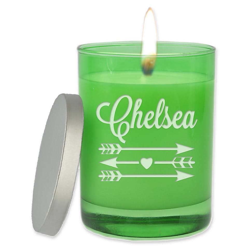 Emerald Soy Wax Glass Jar Candle Y448