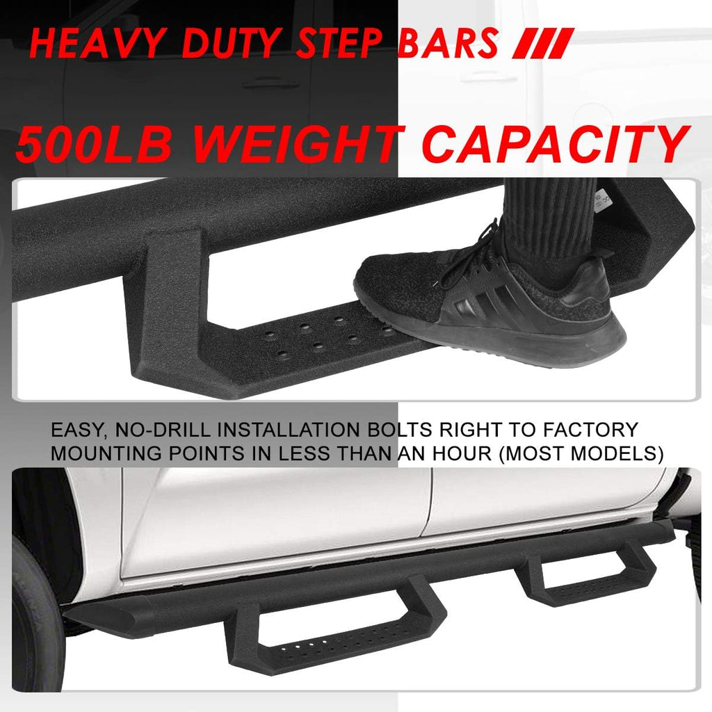 Black Powder Coated Stainless Steel Drop Side Step Bar Running Boards J847216