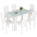 7 Piece Rectangle Dining Table Set U885833