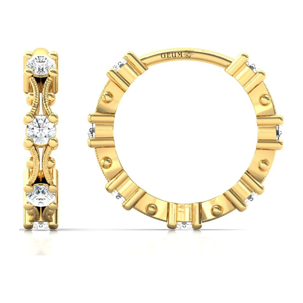 Rose Yellow 18kt Gold Hoop Earrings X157
