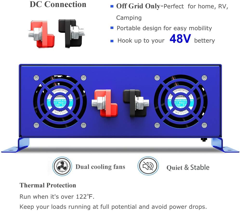 3000 watt 48v DC to AC 120v Pure Sine Wave Power Inverter Q635919