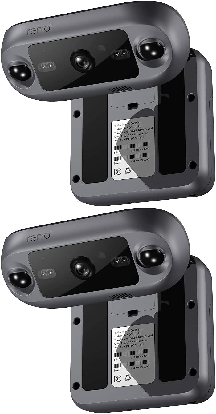 Dark Grey Wireless Over-The-Door Smart Security Camera with 1080p HD Video C415